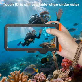 TECH-PROTECT IPX8 PRO UNIVERSAL DIVING WATERPROOF CASE BLACKORANGE