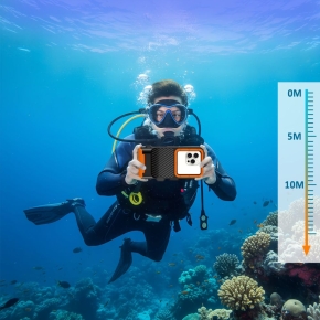 TECH-PROTECT IPX8 PRO UNIVERSAL DIVING WATERPROOF CASE BLACKORANGE