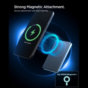 SPIGEN EA2205MQ ESSENTIAL MAGSAFE POWER BANK 5000MAH 22.5W QI2 TEAL BLUE