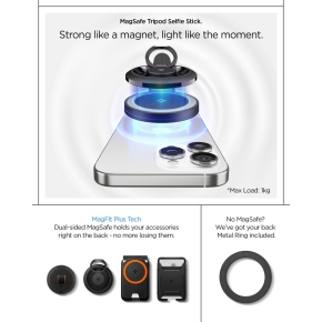 SPIGEN S581W MAGSAFE BLUETOOTH SELFIE STICK TRIPOD BLACK