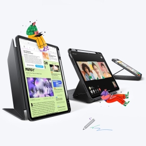 ESR FLIP HYBRID IPAD AIR 13” 1  2  2024-2025 BLACK