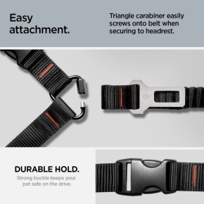 SPIGEN PS100 UNIVERSAL CAR SEAT BELT HOLDER FOR PETS BLACK