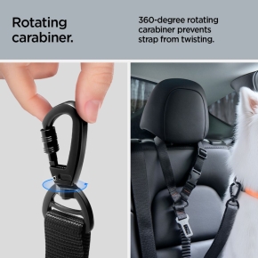 SPIGEN PS100 UNIVERSAL CAR SEAT BELT HOLDER FOR PETS BLACK