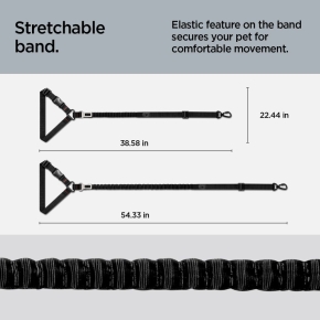 SPIGEN PS100 UNIVERSAL CAR SEAT BELT HOLDER FOR PETS BLACK