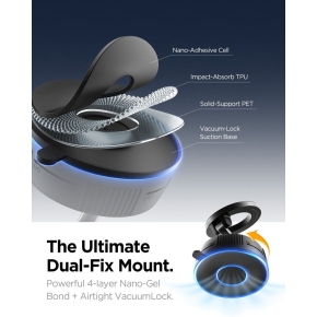 SPIGEN MFT36 VACUUMLOCK MAGNETIC MAGSAFE DASHBOARD CAR MOUNT BLACK