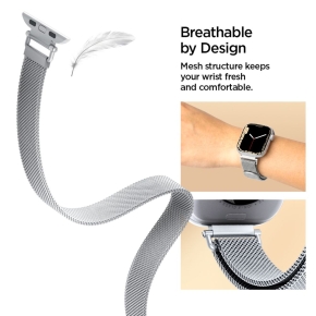 SPIGEN WBM4 BAND APPLE WATCH 8  9  10  11  SE (40  41  42 MM) SILVER