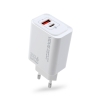 VIDVIE PLE282 Netzladegerät 1xUSB + 1xType-C + Type-C/Type-C Kabel 30W Weiß