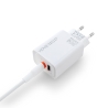 VIDVIE PLE282 Netzladegerät 1xUSB + 1xType-C + Type-C/Type-C Kabel 30W Weiß