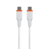 VIDVIE PLE282 Netzladegerät 1xUSB + 1xType-C + Type-C/Type-C Kabel 30W Weiß