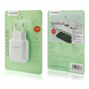 Travel Charger VIDVIE CE12 2.4A white