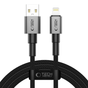TECH-PROTECT ULTRABOOST DNA LIGHTNING CABLE 15W3A 200CM IRON GREY