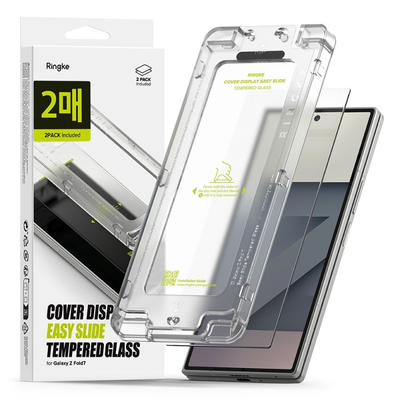 RINGKE COVER DISPLAY TEMPERED GLASS EASY SLIDE 2-PACK GALAXY Z FOLD 7 CLEAR