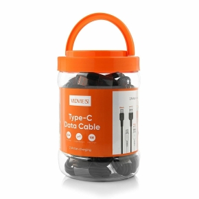 VIDVIE DC09 USB/Type C 2.1A Cable, 1m Black 30 pcs.