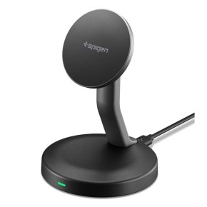 SPIGEN EF151MS ESSENTIAL MAGNETIC MAGSAFE WIRELESS CHARGER 15W SCHWARZ