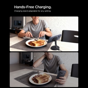 SPIGEN EF151MS ESSENTIAL MAGNETIC MAGSAFE WIRELESS CHARGER 15W BLACK