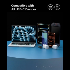 SPIGEN EB10010CCA ESSENTIAL TYPE-C CABLE 100W 100CM BLACK