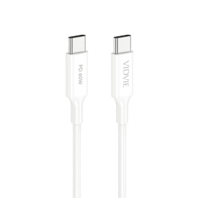 Cable VIDVIE CB4049 Type C/Type C 60W 1m white