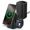 SPIGEN EF223MS ESSENTIAL 3IN1 ROTARY MAGNETIC MAGSAFE WIRELESS CHARGER 15W QI2 BLACK