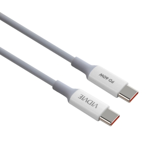 kabel vidvie cb4049 type c type c 60w 1m bialy 1