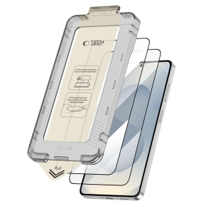 Gehärtetes Glas TECH-PROTECT QUICK SET+ 2-PACK GALAXY S26 SCHWARZ