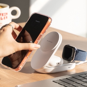 RINGKE 3IN1 MAGNETIC MAGSAFE WIRELESS FOLDING CHARGER 25W QI2.2 WHITE