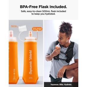 SPIGEN A721 DYNAMIC SHIELD RUNNING VEST ACTIVE (M-L) + SOFT FLASK BLACK