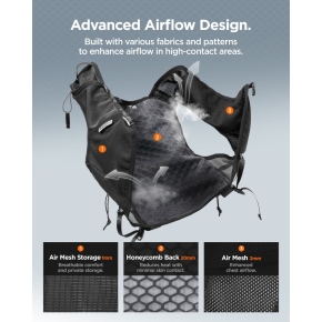 SPIGEN A721 DYNAMIC SHIELD RUNNING VEST ACTIVE (L-XL) + SOFT FLASK BLACK