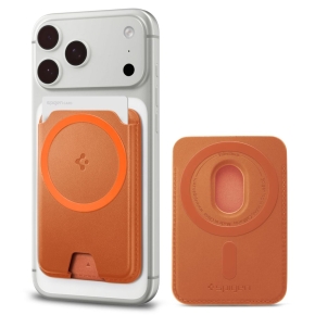 SPIGEN VALENTINUS MAGFIT+ MAGSAFE UNIVERSAL MAGNETIC CARD HOLDER METALLIC ORANGE