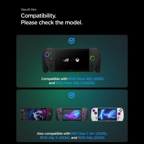 SZKŁO HARTOWANE SPIGEN GLAS.TR SLIM 2-PACK ROG ALLY  ALLY X 2023-2025  MSI CALW 7 AI+ CLEAR