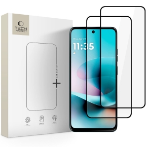 SZKŁO HARTOWANE TECH-PROTECT GLASS FIT+ 2-PACK MOTOROLA MOTO G57  G57 POWER  G67 POWER BLACK