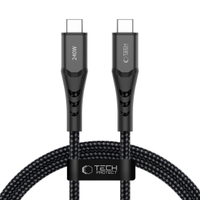 TECH-PROTECT UB11T ULTRABOOST TYPE-C CABLE PD 240W  QC3.0 100CM BLACK