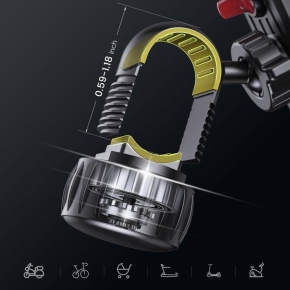 TECH-PROTECT V6 UNIVERSAL BIKE & MOTORCYCLE MOUNT BLACK