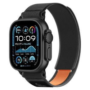 TECH-PROTECT NYLON ELITE APPLE WATCH 8  9  10  11  SE  ULTRA (44  45  46  49 MM) BLACKORANGE