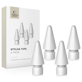 TECH-PROTECT STYLUS TIPS 4-PACK APPLE PENCIL WHITE