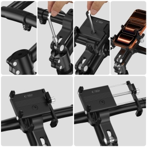 TECH-PROTECT V5 HANDLEBAR & STEM UNIVERSAL BIKE MOUNT BLACK