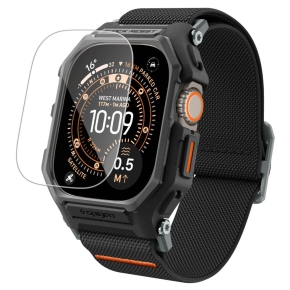 SPIGEN LITE FIT PRO & TEMPERED GLASS APPLE WATCH ULTRA 1  2  3 (49 MM) MATTE BLACK