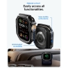 SPIGEN RUGGED ARMOR & TEMPERED GLASS APPLE WATCH ULTRA 1  2  3 (49 MM) MATTE BLACK