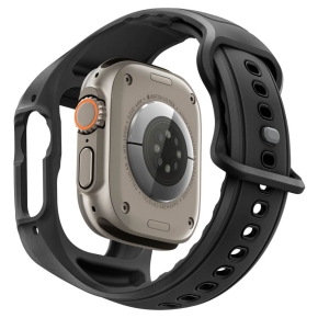 SPIGEN LIQUID AIR PRO & TEMPERED GLASS APPLE WATCH ULTRA 1  2  3 (49 MM) BLACK