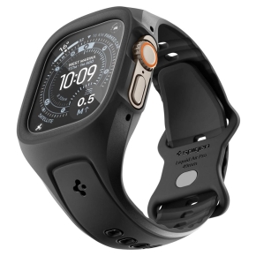 SPIGEN LIQUID AIR PRO & TEMPERED GLASS APPLE WATCH ULTRA 1  2  3 (49 MM) BLACK