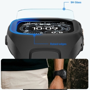 SPIGEN LIQUID AIR PRO & TEMPERED GLASS APPLE WATCH ULTRA 1  2  3 (49 MM) BLACK