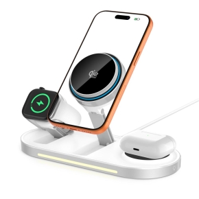 TECH-PROTECT A51 3IN1 MAGNETIC MAGSAFE WIRELESS CHARGER 25W QI2.2 WHITE
