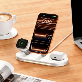 TECH-PROTECT A51 3IN1 MAGNETIC MAGSAFE WIRELESS CHARGER 25W QI2.2 WHITE