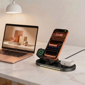 TECH-PROTECT A51 3IN1 MAGNETIC MAGSAFE WIRELESS CHARGER 25W QI2.2 BLACK