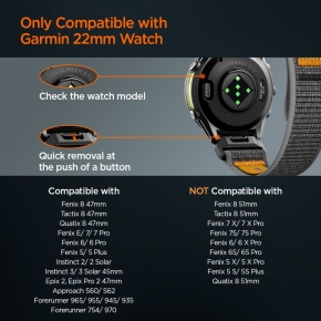 SPIGEN ATHLEX AIR GARMIN QUICKFIT 22 MM ACTIVE BLACKORANGE