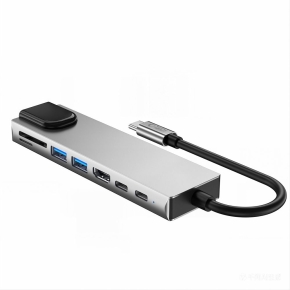 TECH-PROTECT HB09 HUB ADAPTER 8IN1 TYPE-C + USB-A3.0 + USB-C3.0 + HDMI 4K 60HZ + SDTF + PD100W + RJ45 1000MBS SPACE GREY