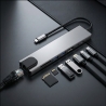 TECH-PROTECT HB09 HUB ADAPTER 8IN1 TYPE-C + USB-A3.0 + USB-C3.0 + HDMI 4K 60HZ + SDTF + PD100W + RJ45 1000MBS SPACE GREY