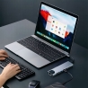TECH-PROTECT HB09 HUB ADAPTER 8IN1 TYPE-C + USB-A3.0 + USB-C3.0 + HDMI 4K 60HZ + SDTF + PD100W + RJ45 1000MBS SPACE GREY