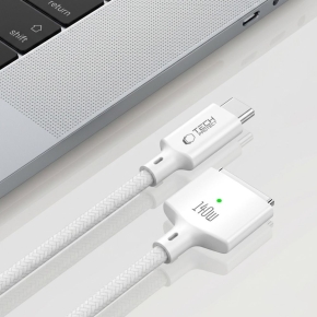 TECH-PROTECT MMC01 ULTRABOOST MAGNETIC MACBOOK CABLE TYPE-C TO MAGSAFE 3 140W 200CM WHITE
