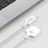 TECH-PROTECT MMC01 ULTRABOOST MAGNETIC MACBOOK CABLE TYPE-C TO MAGSAFE 3 140W 200CM WHITE