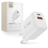 TECH-PROTECT NCA65W-GAN 2-PORT NETWORK CHARGER PD 65W  QC3.0 WHITE